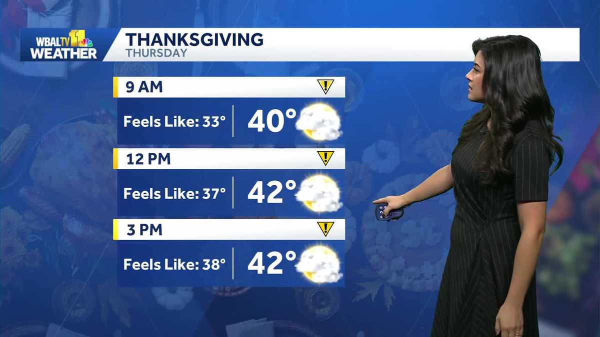Few showers, warmer Wednesday before cold blast in Maryland