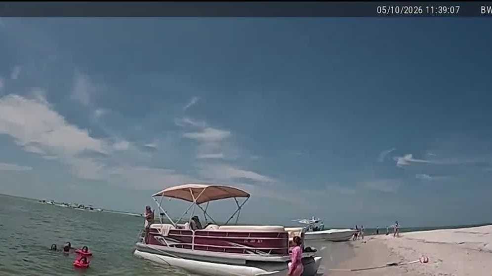 Video shows Lee County deputy rescue three girls from rip current at Lovers Key