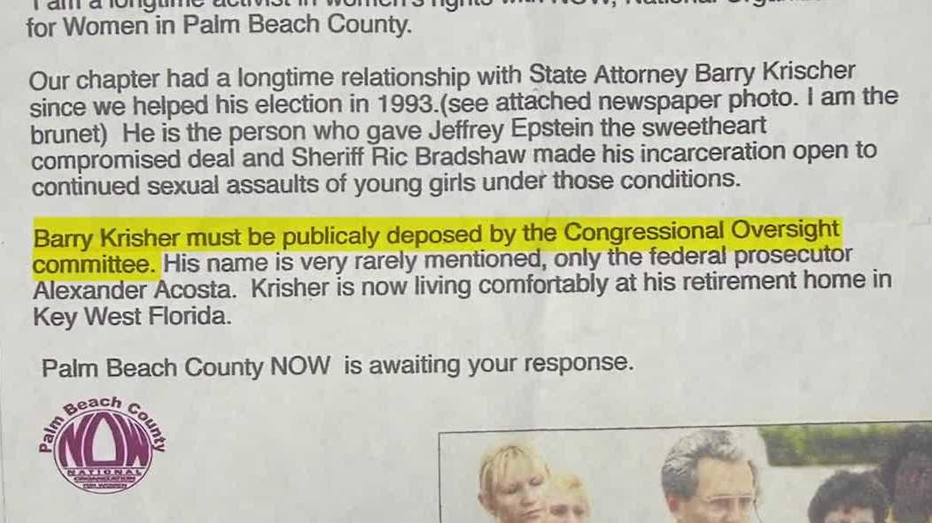 Epstein plea deal faces new pressure as calls grow to question Barry Krischer under oath