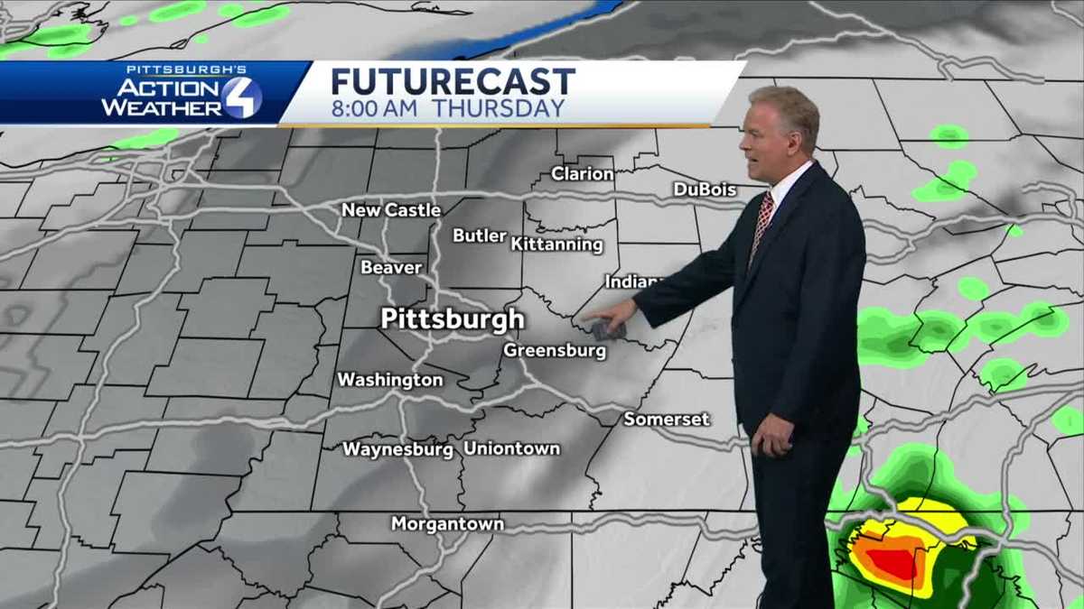 Cloudy with isolated showers on Thursday