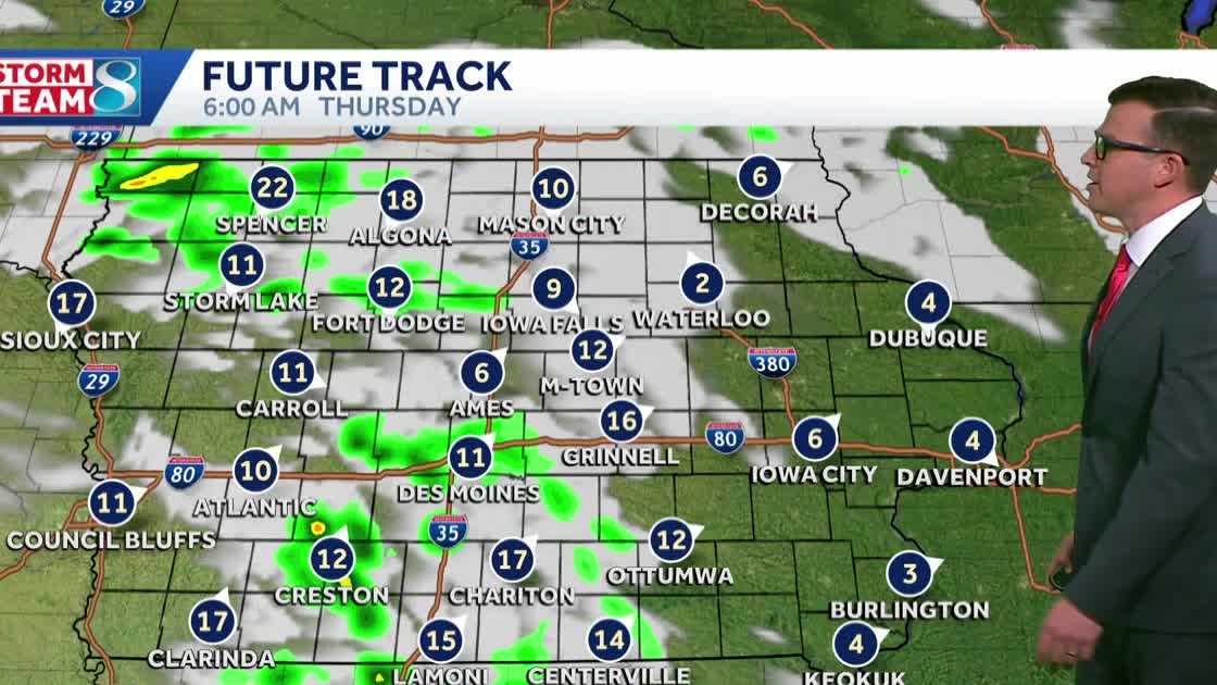 Iowa weather: Frosty mornings and spotty showers into the weekend