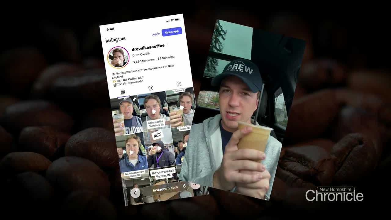 wmur.com - Jon Schoenheider - NH real estate agent builds following reviewing every New England coffee shop