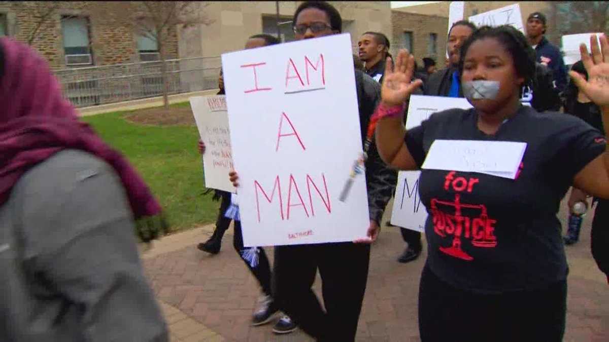 Maryland university students protest Ferguson decision