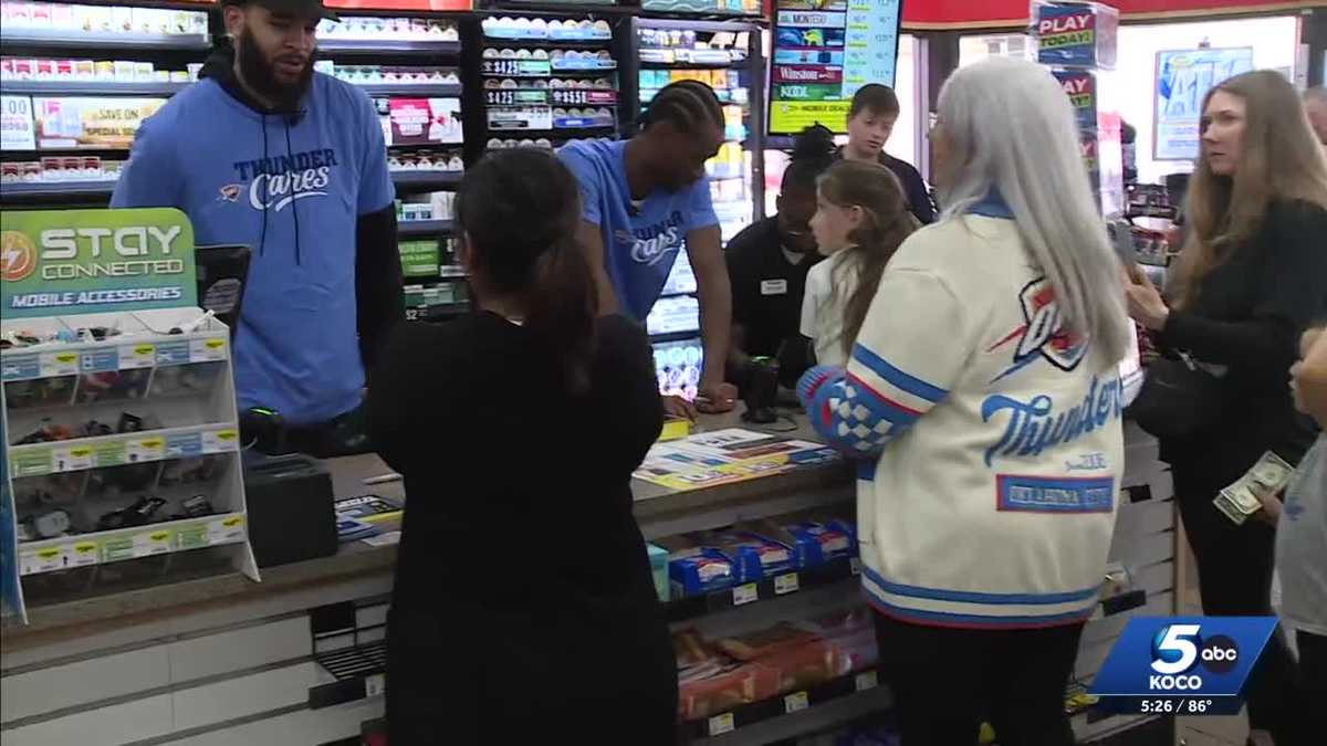 Thunder players surprise customers at Love's Travel Stop