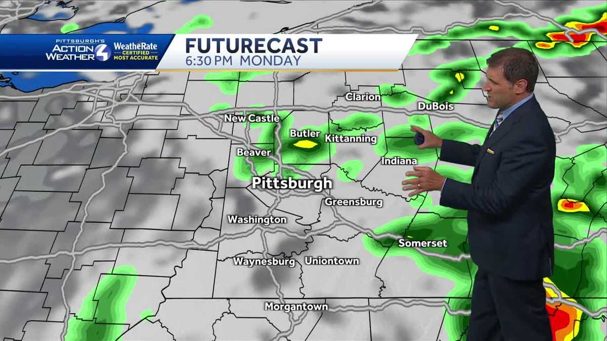Pittsburgh weather: Scattered showers, pockets of heavy rain