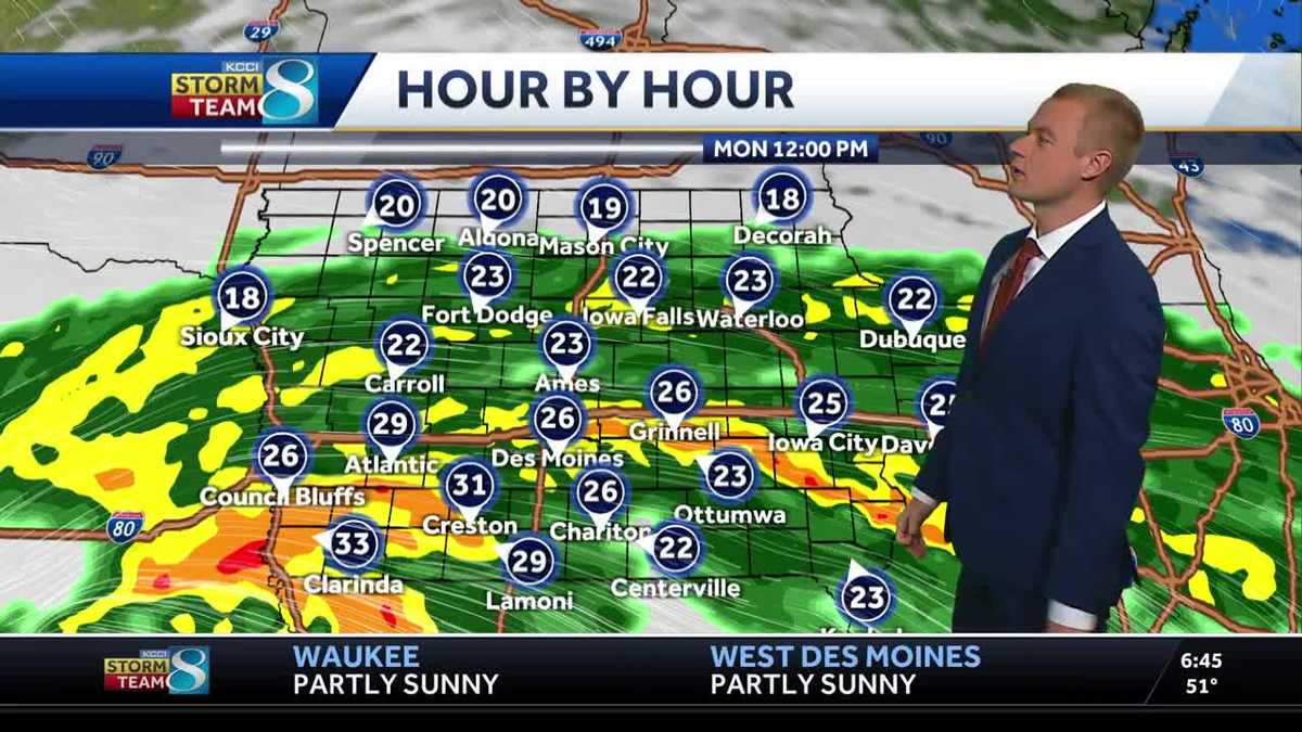 Iowa weather: Calmer Sunday, then wet, windy next week