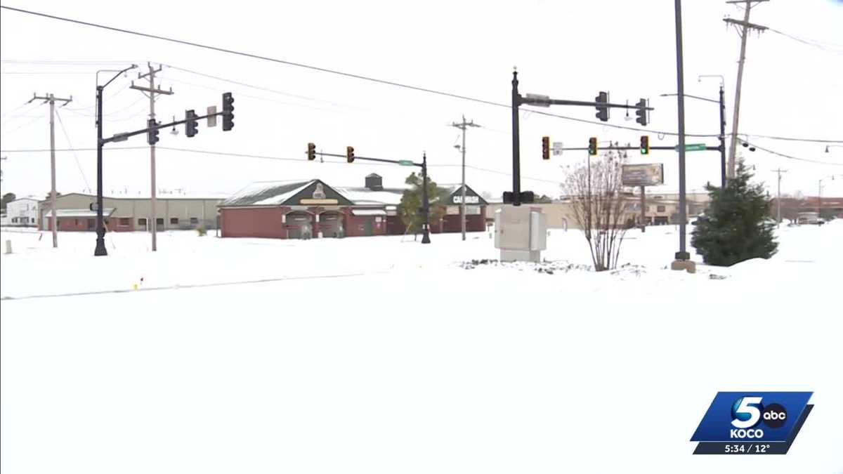 Oklahoma drivers warned of black ice as snow refreezes