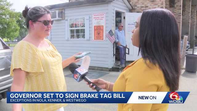 Bill to eliminate vehicle brake tags moves forward at the Louisiana State Capitol