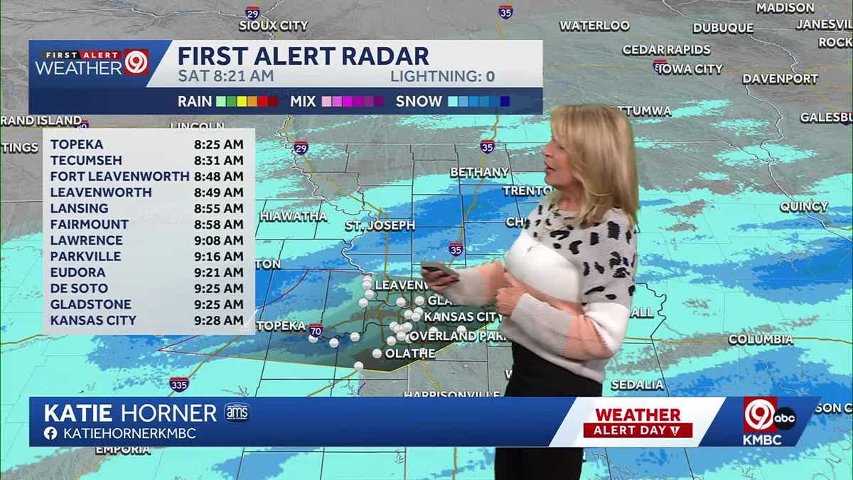 First round of snow has arrived in Kansas City, will stay through 10 a.m.