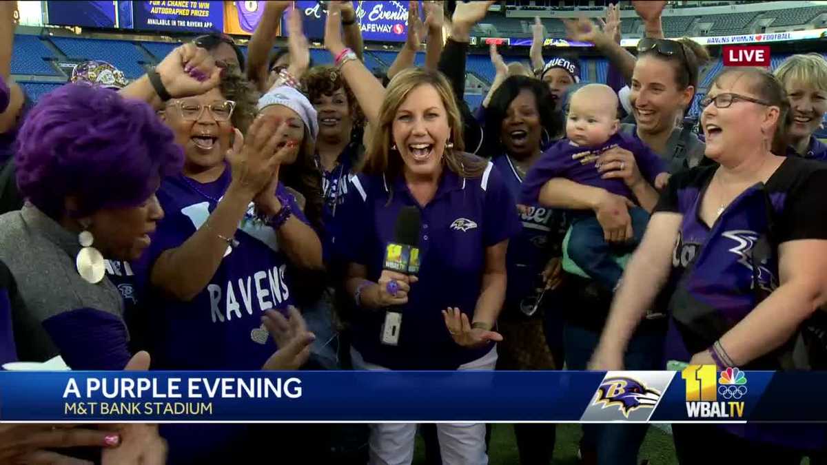 Women gather for night of football and Baltimore Ravens for 'A Purple  Evening' at M&T Bank Stadium