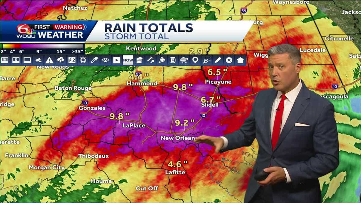 New Orleans weather forecast high temps rain chances weekend