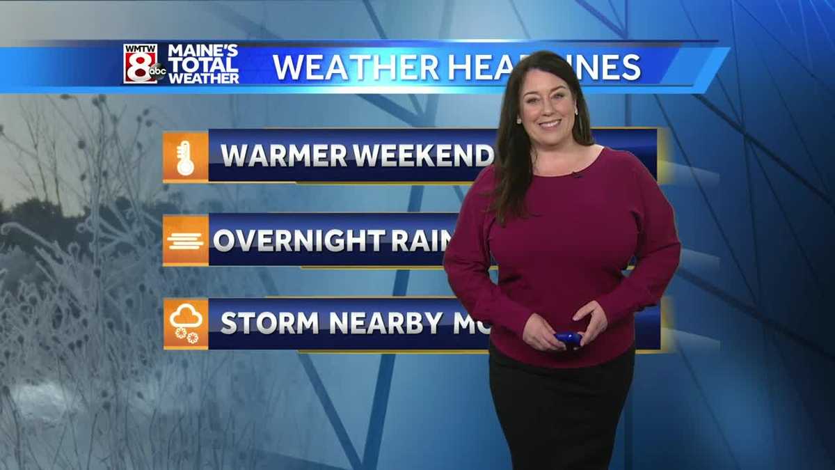 Warmer weekend on tap, overnight rain showers and areas of fog