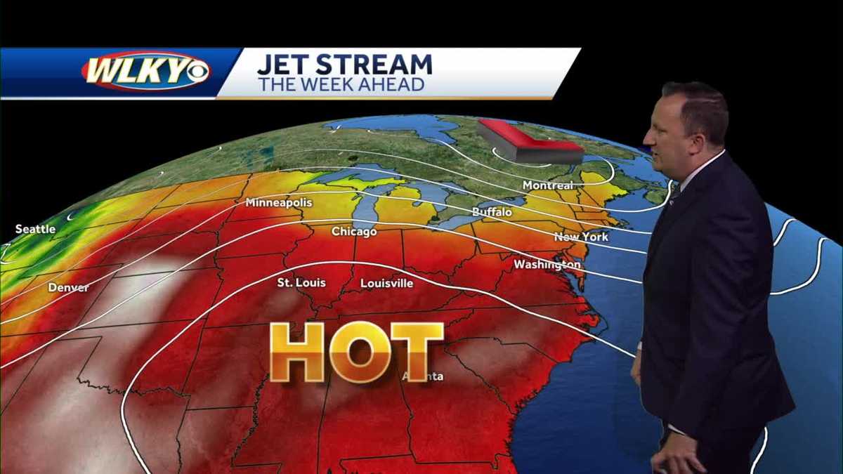 Isolated storms Sunday, record heat next week