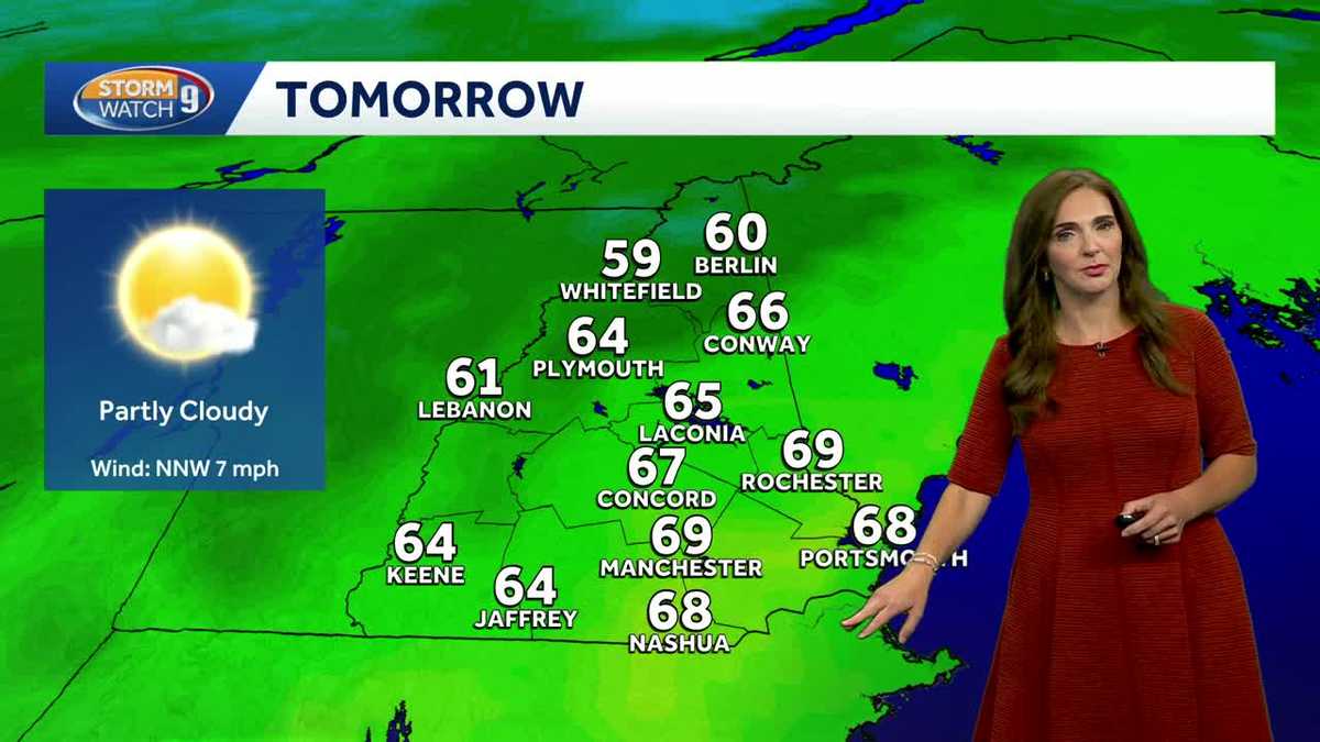 Rain tapers off; Sunny Monday ahead