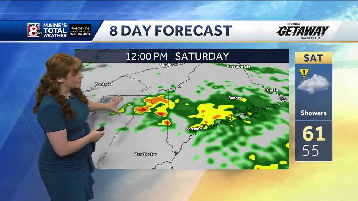 Passing showers later this afternoon, turning cooler Friday