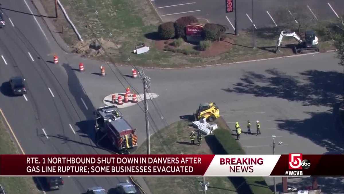 Businesses evacuated after gas line rupture