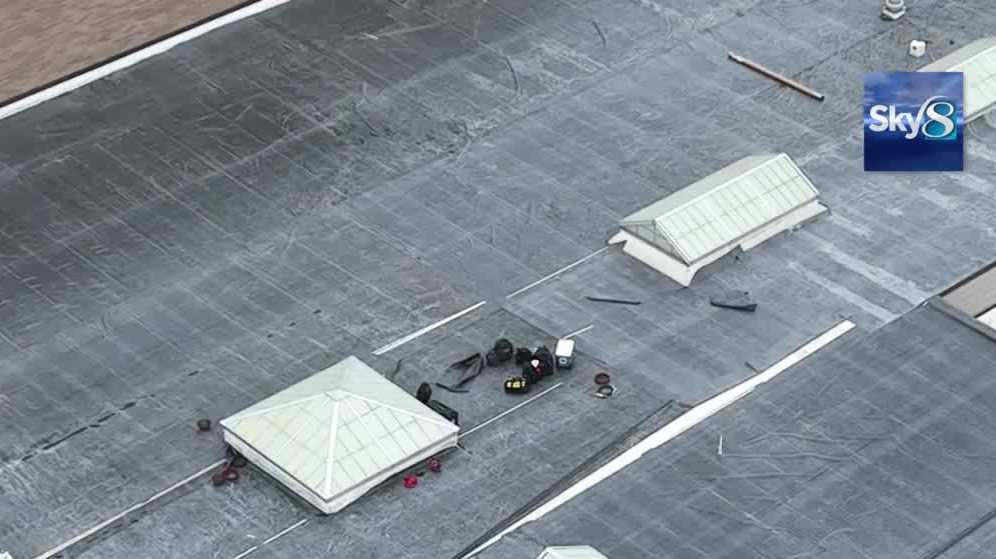 Valley High School repairing roof after hail storm