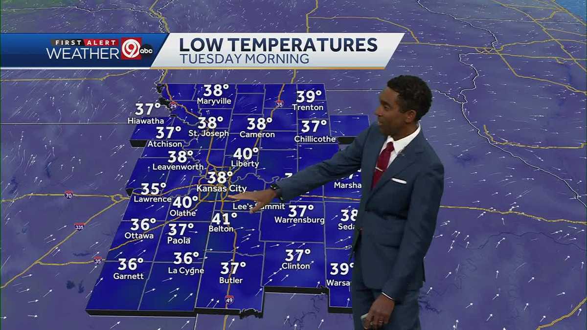 Areas of frost are possible overnight in the Kansas City metro