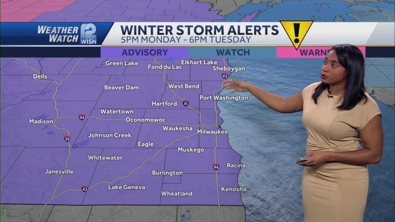 Impact Day Monday & Tuesday: Freezing Rain , Sleet & Breezy Winds