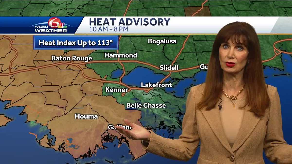 Heat advisory parts of the area Wednesday