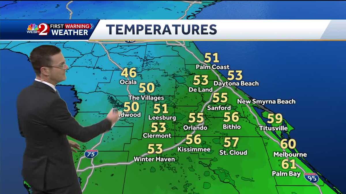 Orlando forecast: Cold front brings cool temperatures to Florida