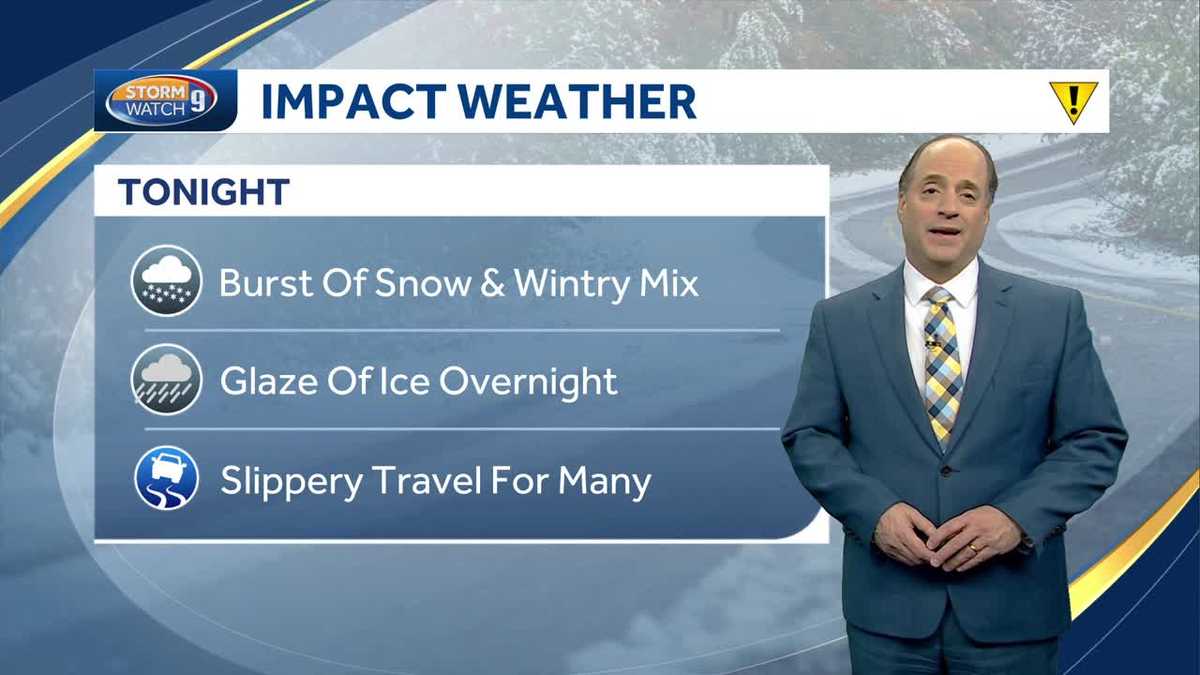 New Hampshire weather video: Snow could make roads slick