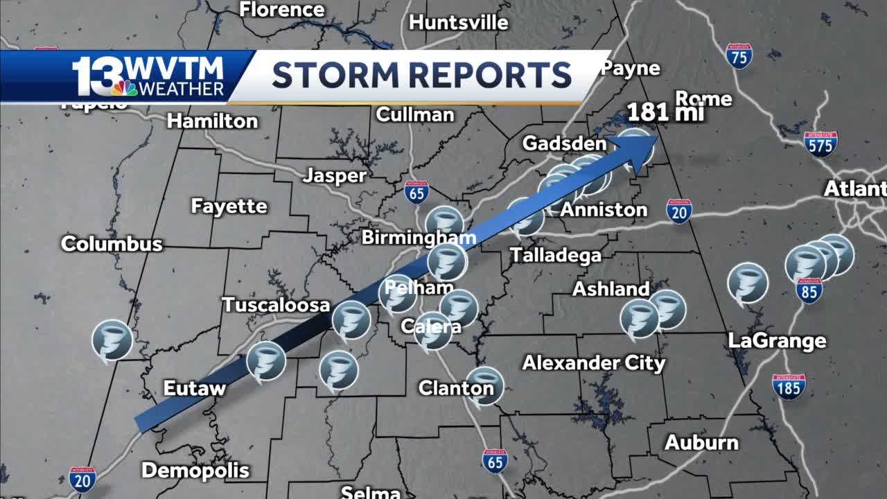 NWS Upgrades Three Tornadoes During March 25 Outbreak In Central Alabama