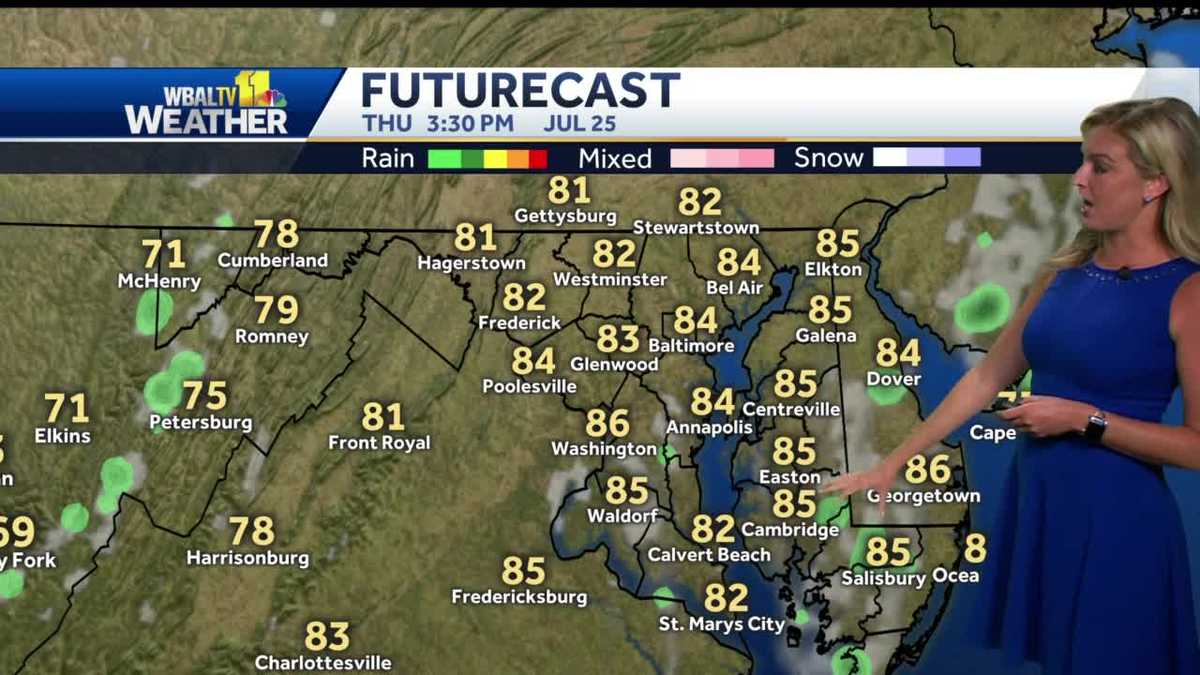 Isolated popup showers possible this evening