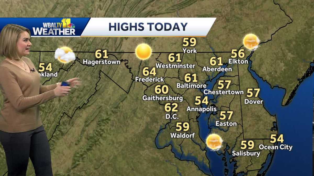 Spring tease for Friday with sunny skies, temps in the 60's