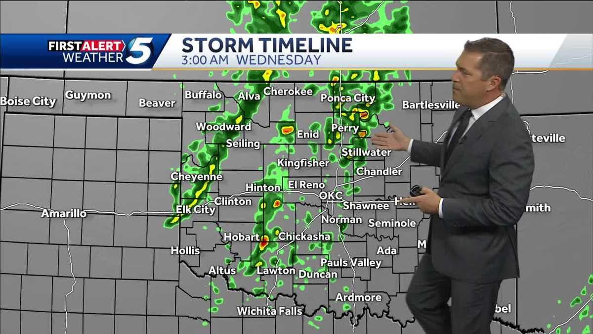 Severe storms and rain timeline - KOCO
