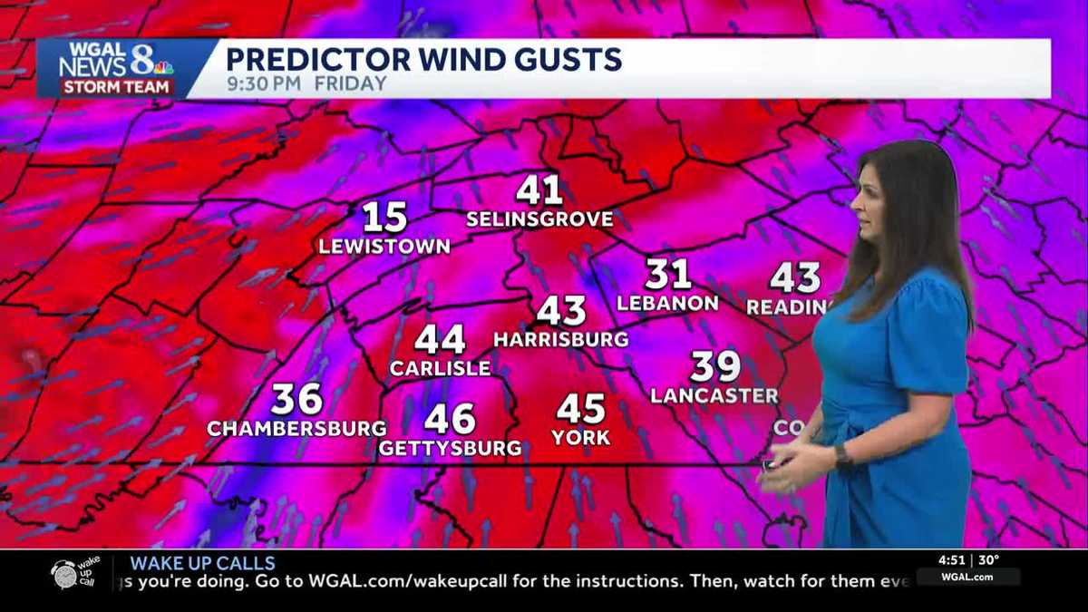 Impact: Strong gusts today, spotty showers late, quiet and mainly dry ...