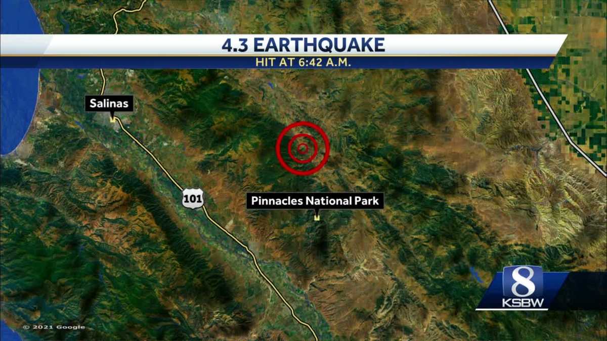 4.3 earthquake strikes near Pinnacles National Park