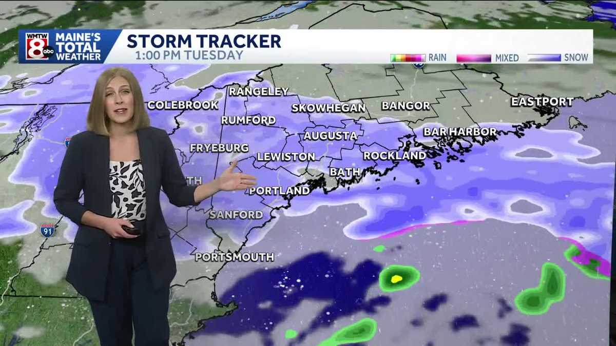 Winds ease this evening, snow likely Tuesday