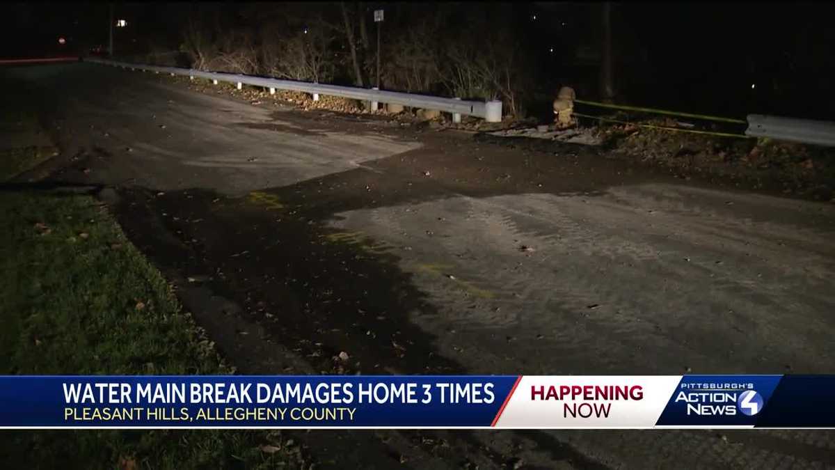 Pleasant Hills home covered in mud and water after water main break
