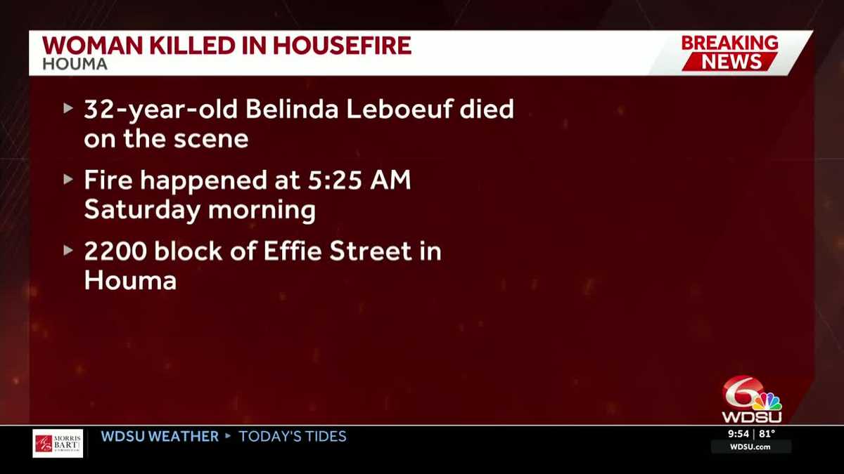 Woman dies in residential fire in Houma, State Fire Marshals investigating