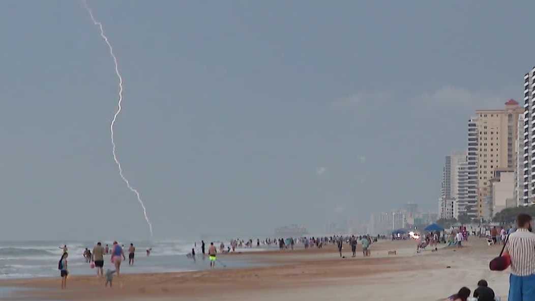 'All of a sudden boom! It just blows up': Central Florida lifeguard survives lightning strike