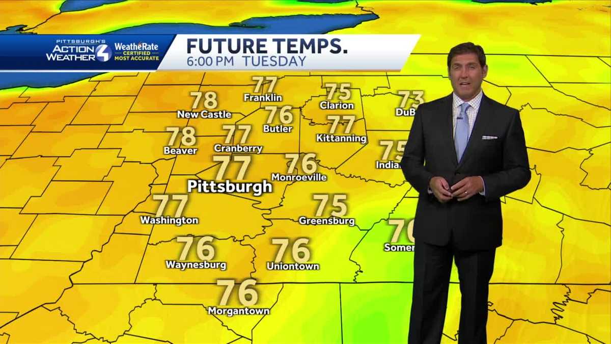 Dry and warm to start the work week