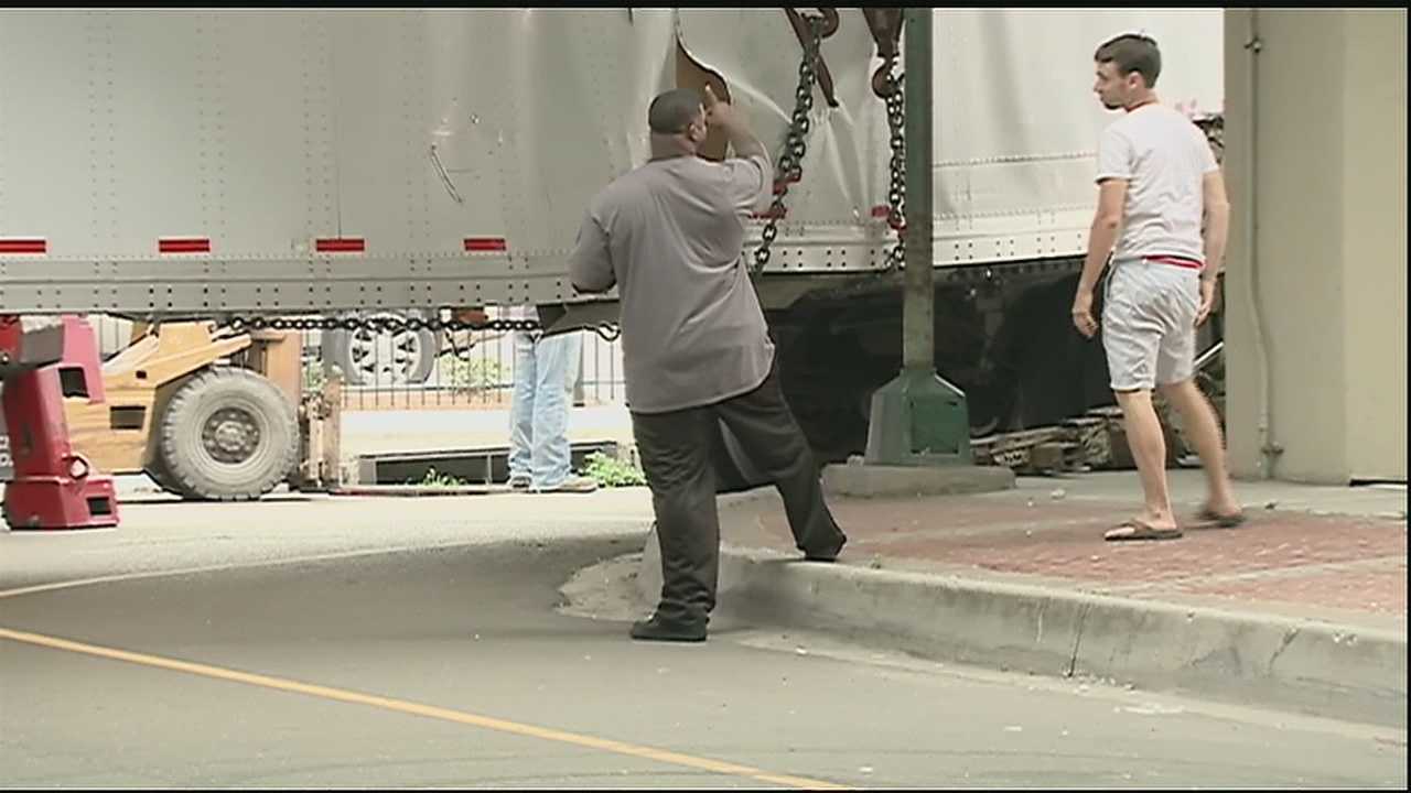 Drivers Frustrated After Truck Gets Stuck Under Bridge