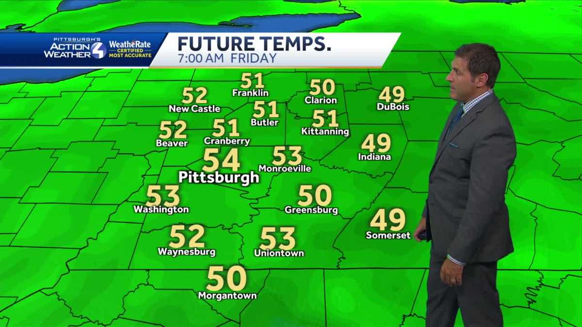 Comfortable temperatures in the 70s on Friday