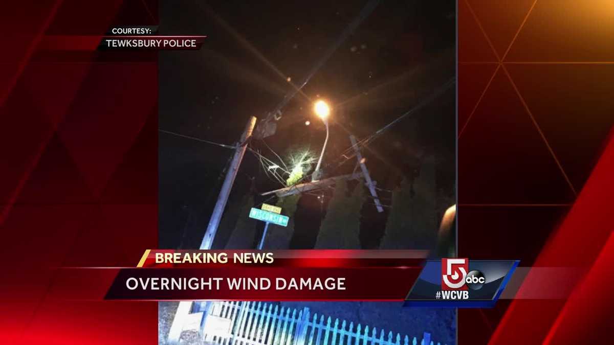 Stong winds down trees, utility poles