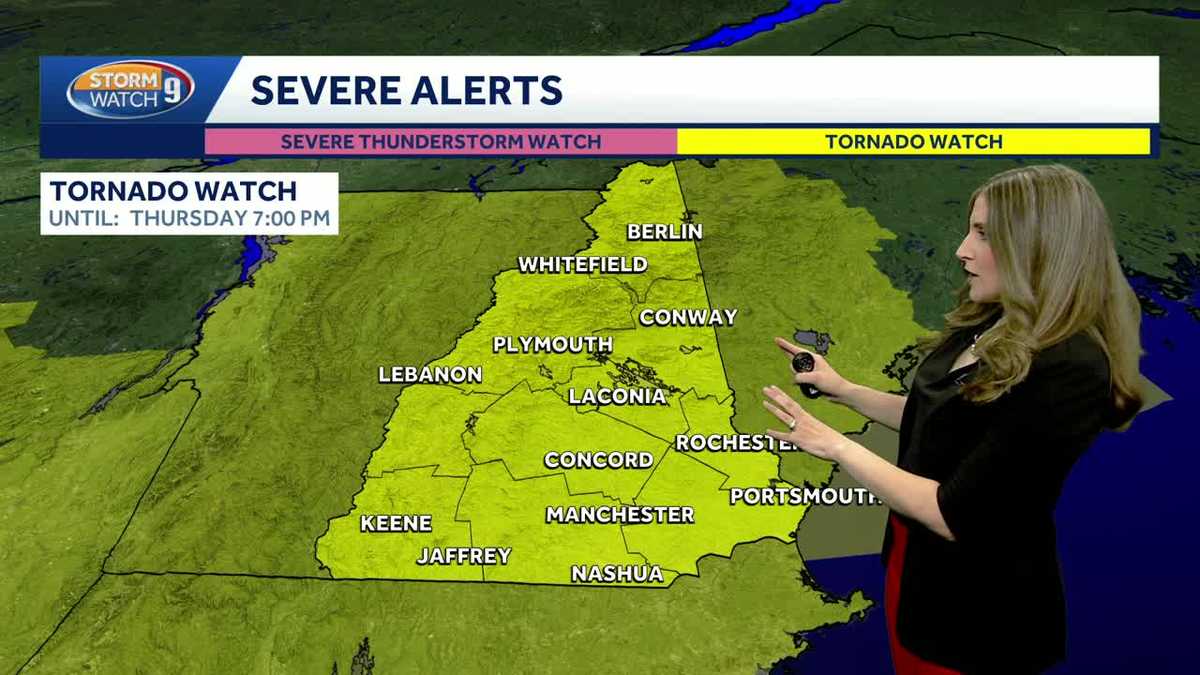 Video: Tornado watch issued for all of New Hampshire