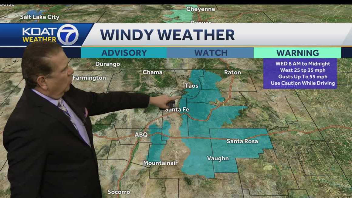 Warming conditions in New Mexico with gusty winds