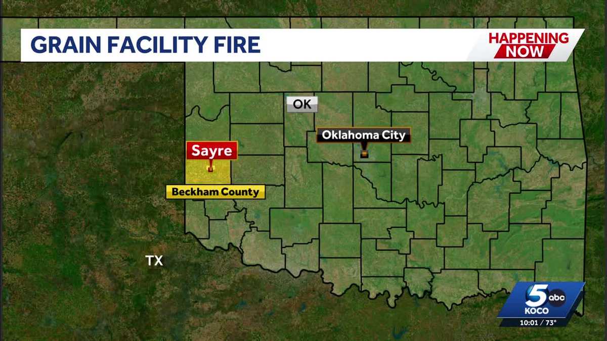 Fire at Sayre grain facility may produce smoke for days - KOCO