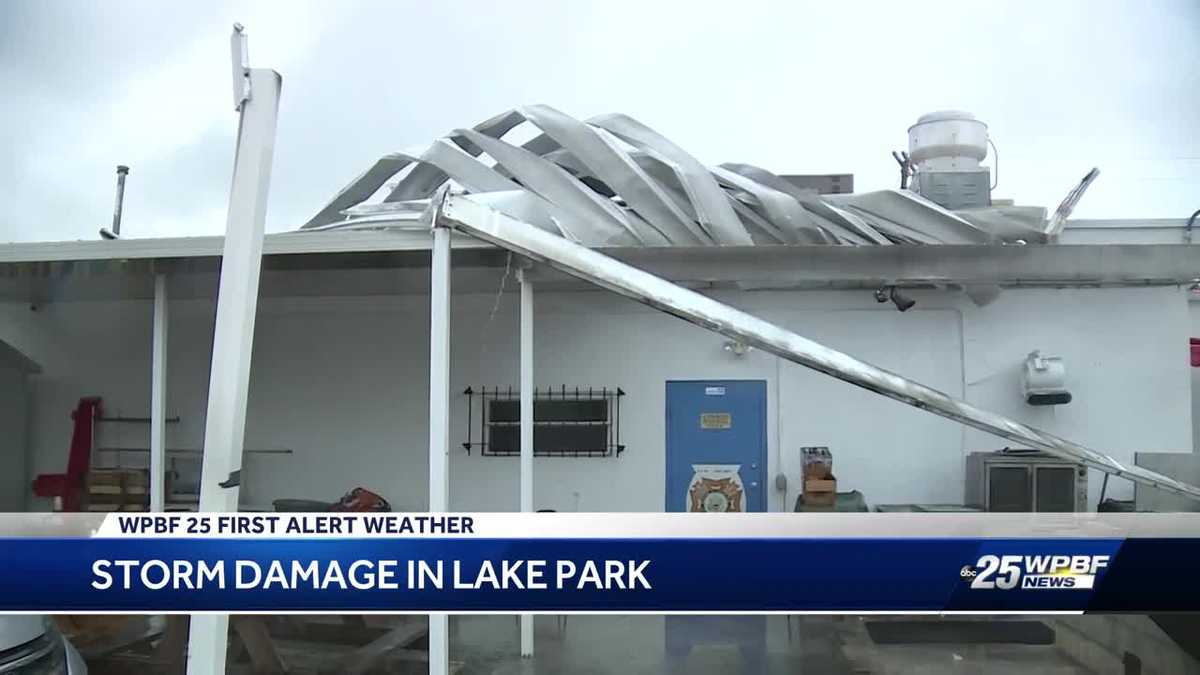 Storm damage in Lake Park