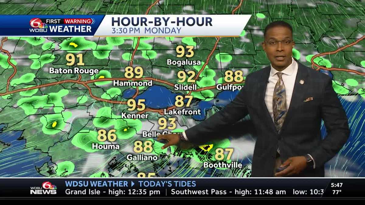 Scattered Storms Monday