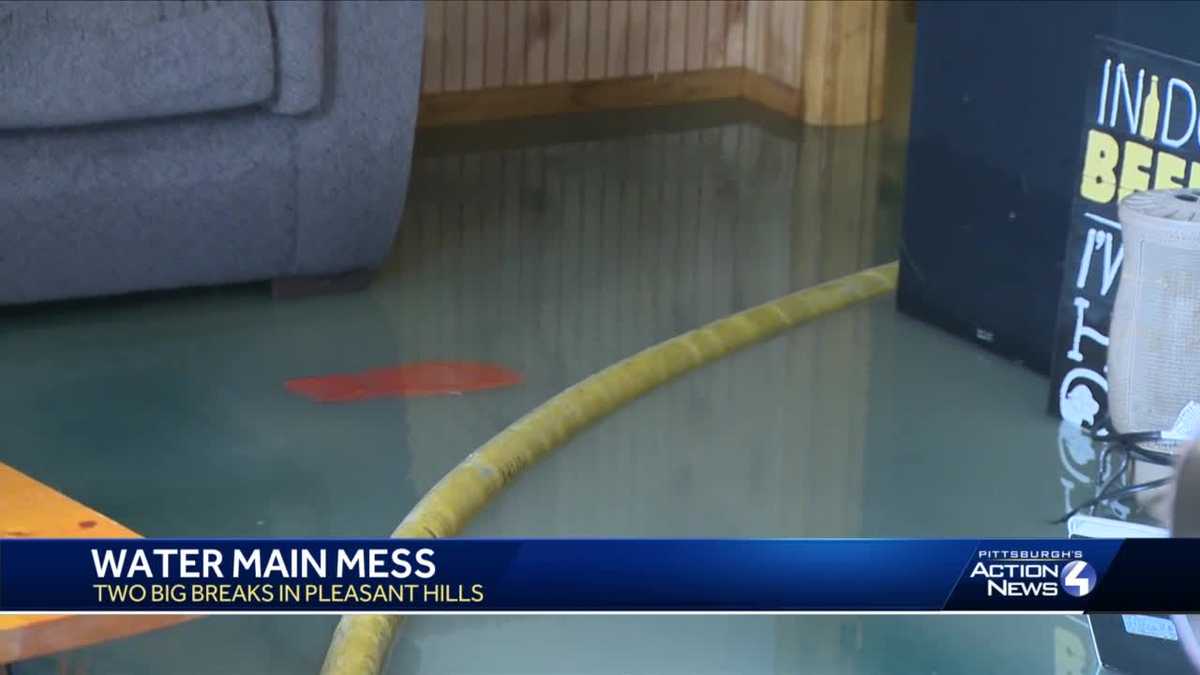 Water line break causes mess in Pleasant Hills