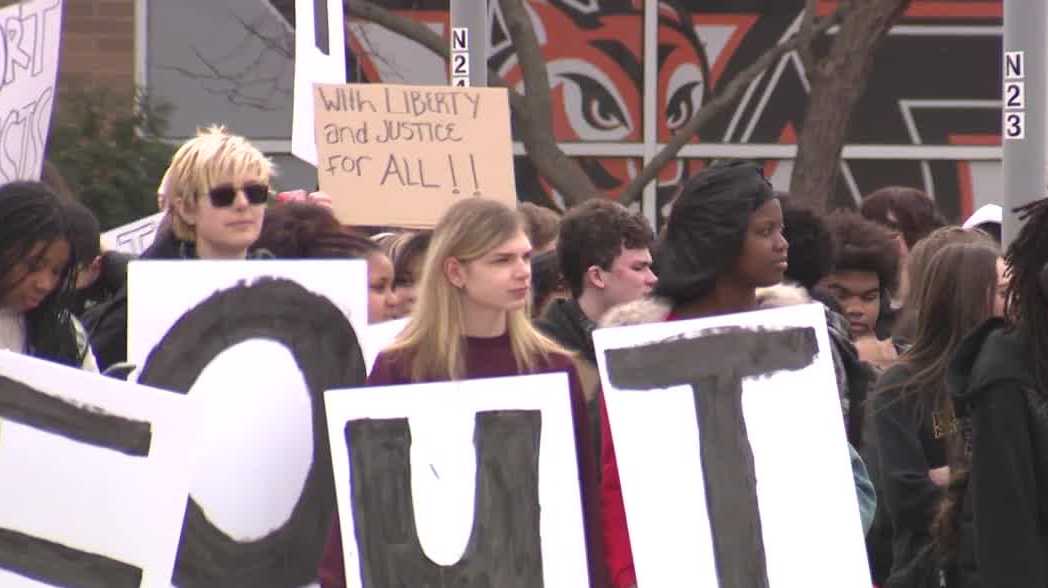 Iowa students walk out to protest ICE actions