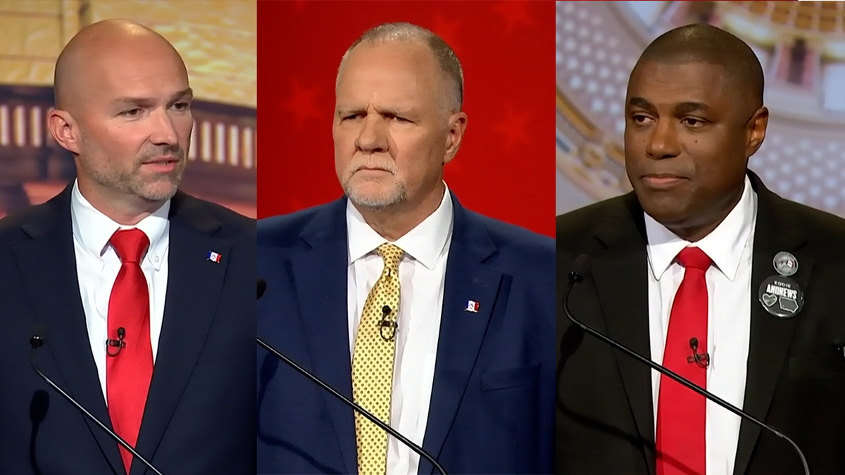 Iowa GOP governor candidates debate as two rivals sit out