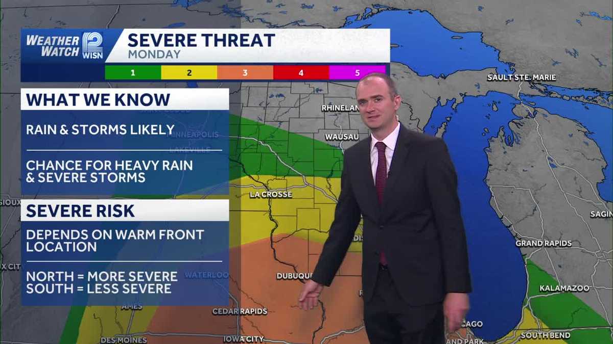 Weather: Sunny Sunday to storms Monday