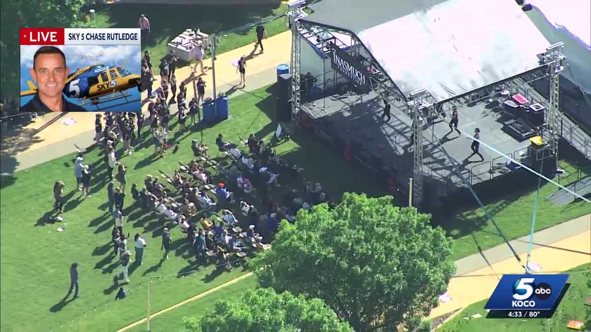 WATCH: Sky 5 flies over Oklahoma City Festival of the Arts
